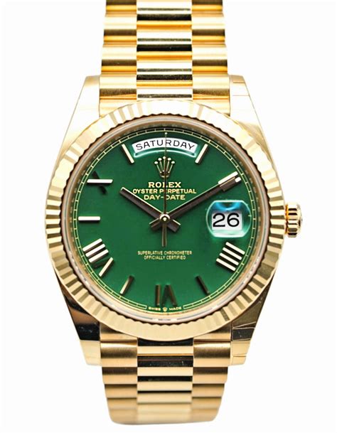 harga rolex day date green dial|rolex day date 40 228238.